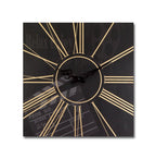 Set of Two Black And Gold Wood Analog Square Cinema Wall Clocks  Warm Home View