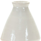 Set of Two White Bud Terracotta Table Vase  Warm Home View