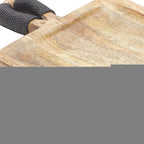 Set of Two Brown Solid Wood Cheese Boards  Warm Home View