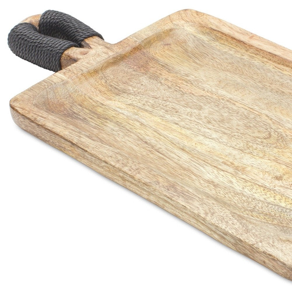 Set of Two Brown Solid Wood Cheese Boards  Warm Home View