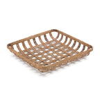 Set of Two Brown Square Bamboo Vanity Tray  Warm Home View