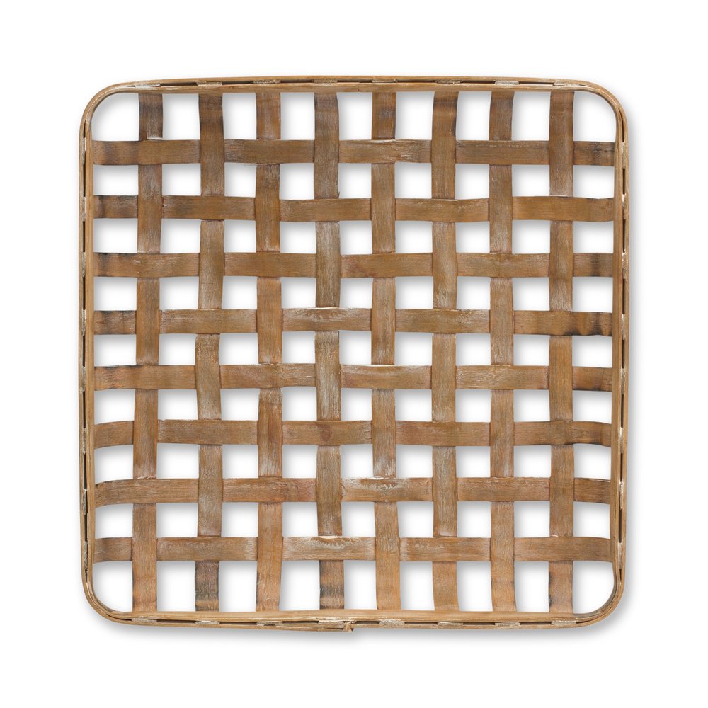 Set of Two Brown Square Bamboo Vanity Tray  Warm Home View