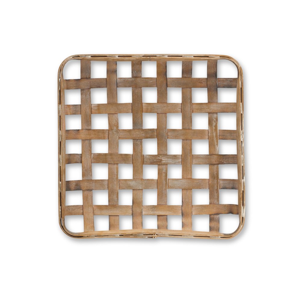 Set of Two Brown Square Bamboo Vanity Tray  Warm Home View
