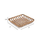 Set of Two Brown Square Bamboo Vanity Tray  Warm Home View