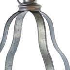 Set of Two Gray Distressed Galvanized Metal Tabletop Lantern Candle Holders  Warm Home View