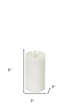 Set of Two White Flameless Pillar Candle  Warm Home View