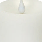 Set of Two White Flameless Pillar Candle  Warm Home View