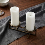 Set of Two White Flameless Pillar Candle  Warm Home View
