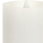 Set of Two White Flameless Pillar Candles  Warm Home View