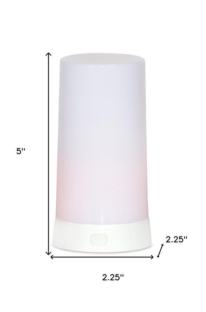 Set of Two White Flameless Pillar Candle  Warm Home View
