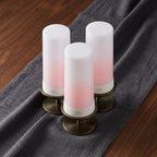 Set of Two White Flameless Pillar Candle  Warm Home View