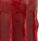 Set of Two Red Flameless Pillar Candle  Warm Home View