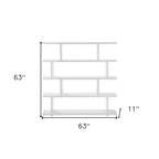 White Wood Five Tier Bookcase  Warm Home View