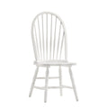 White Wood Windsor Back Dining Side Chair  Warm Home View