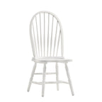 White Wood Windsor Back Dining Side Chair  Warm Home View