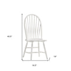 White Wood Windsor Back Dining Side Chair  Warm Home View