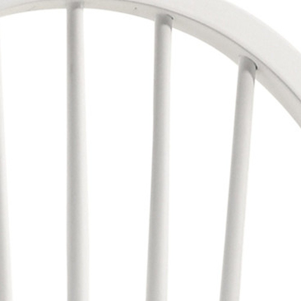 White Wood Windsor Back Dining Side Chair  Warm Home View