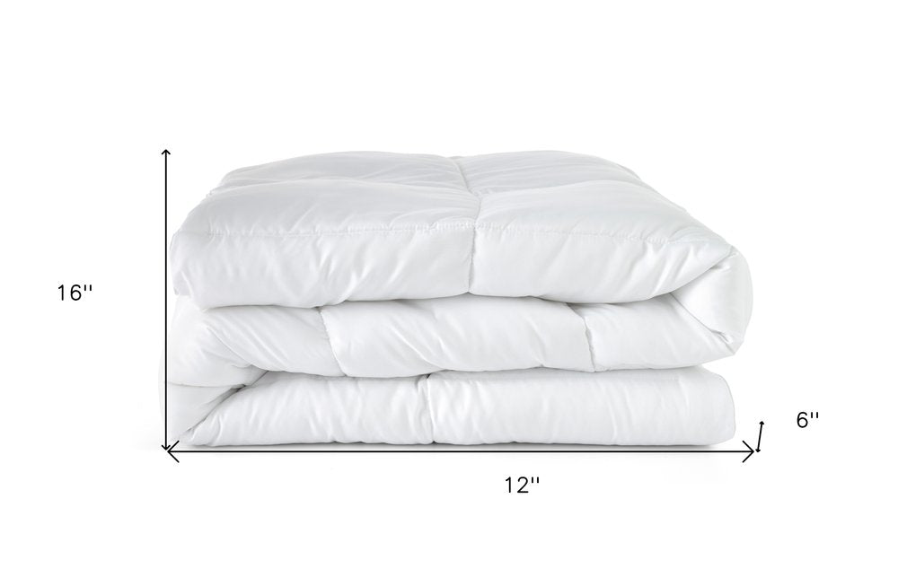 White Queen Microfiber Washable Microfiber Down Alternative Comforter  Warm Home View