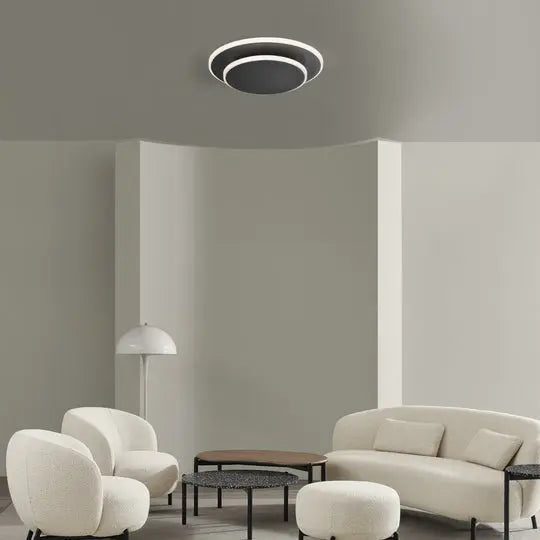 Luna Eclipse Two Circle Multiuse Lamp  // Black  Warm Home View