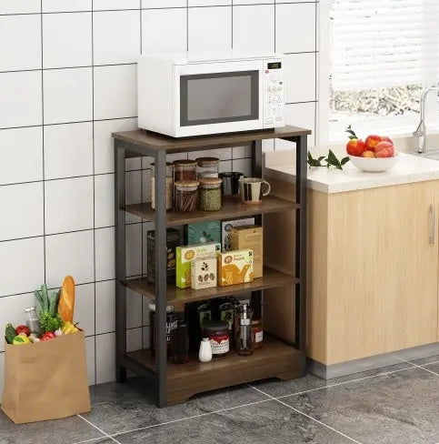 Storage Shelves,Flower Shelves, Book Shelf,Shelving Unit, Adjustable Foot Pads, For Living Room, Bedroom, Home Office Color  Wild Oak  Warm Home View