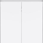 71" White Wood Two Door Two Drawer Combo Dresser  Warm Home View