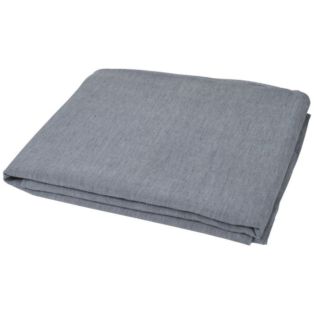 Slate Gray Linen Full Double Flat Sheet  Warm Home View