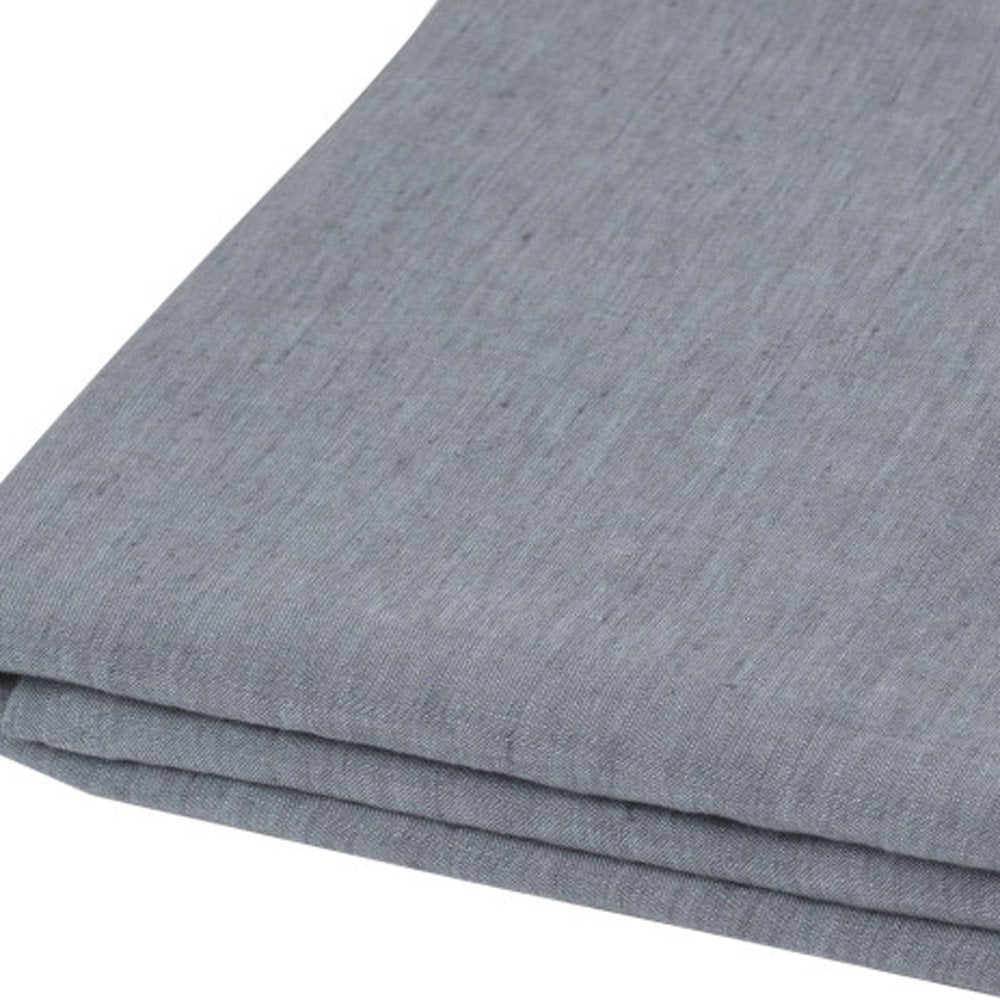 Slate Gray Linen Full Double Flat Sheet  Warm Home View
