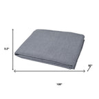Slate Gray Linen Full Double Flat Sheet  Warm Home View