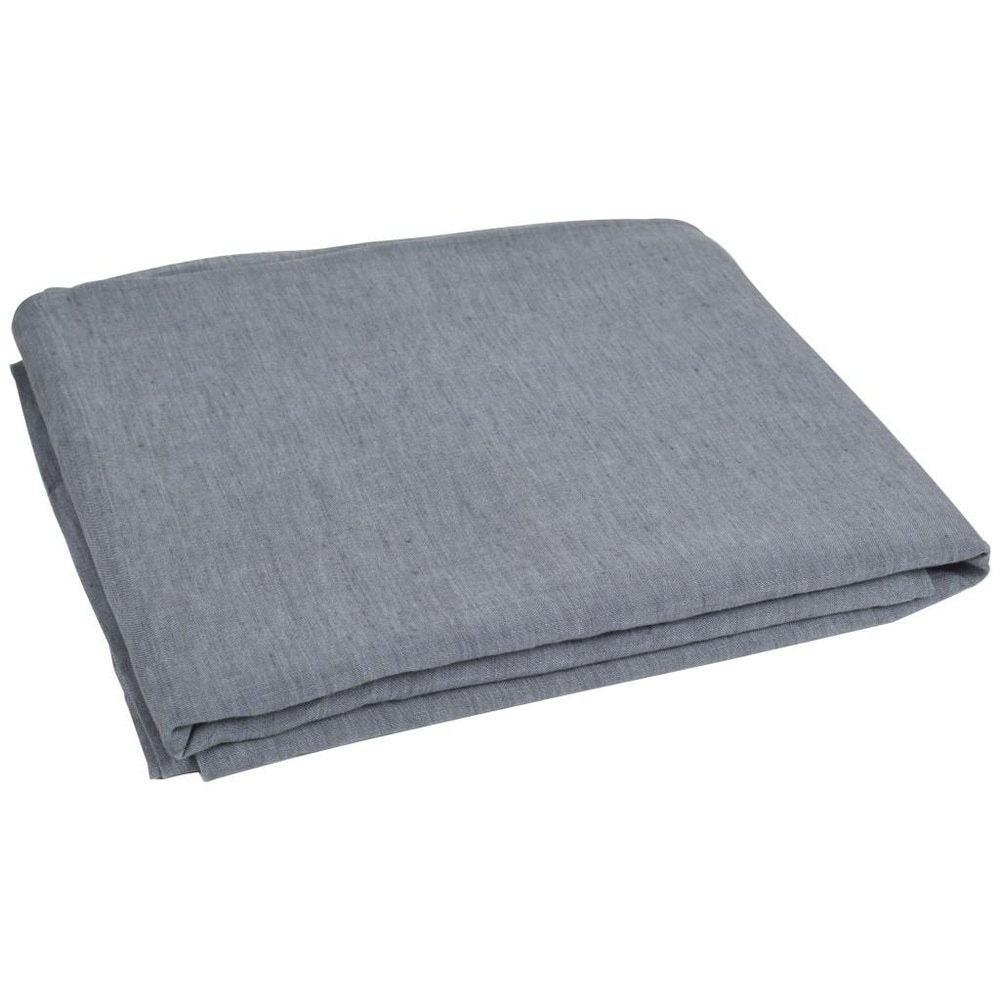 Slate Gray Linen Full Double Flat Sheet  Warm Home View