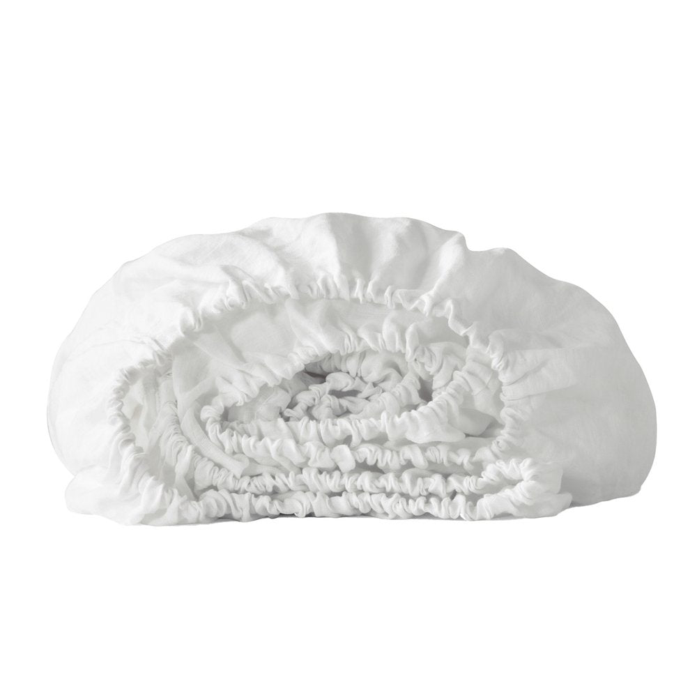 Ivory Linen King Fitted sheet  Warm Home View