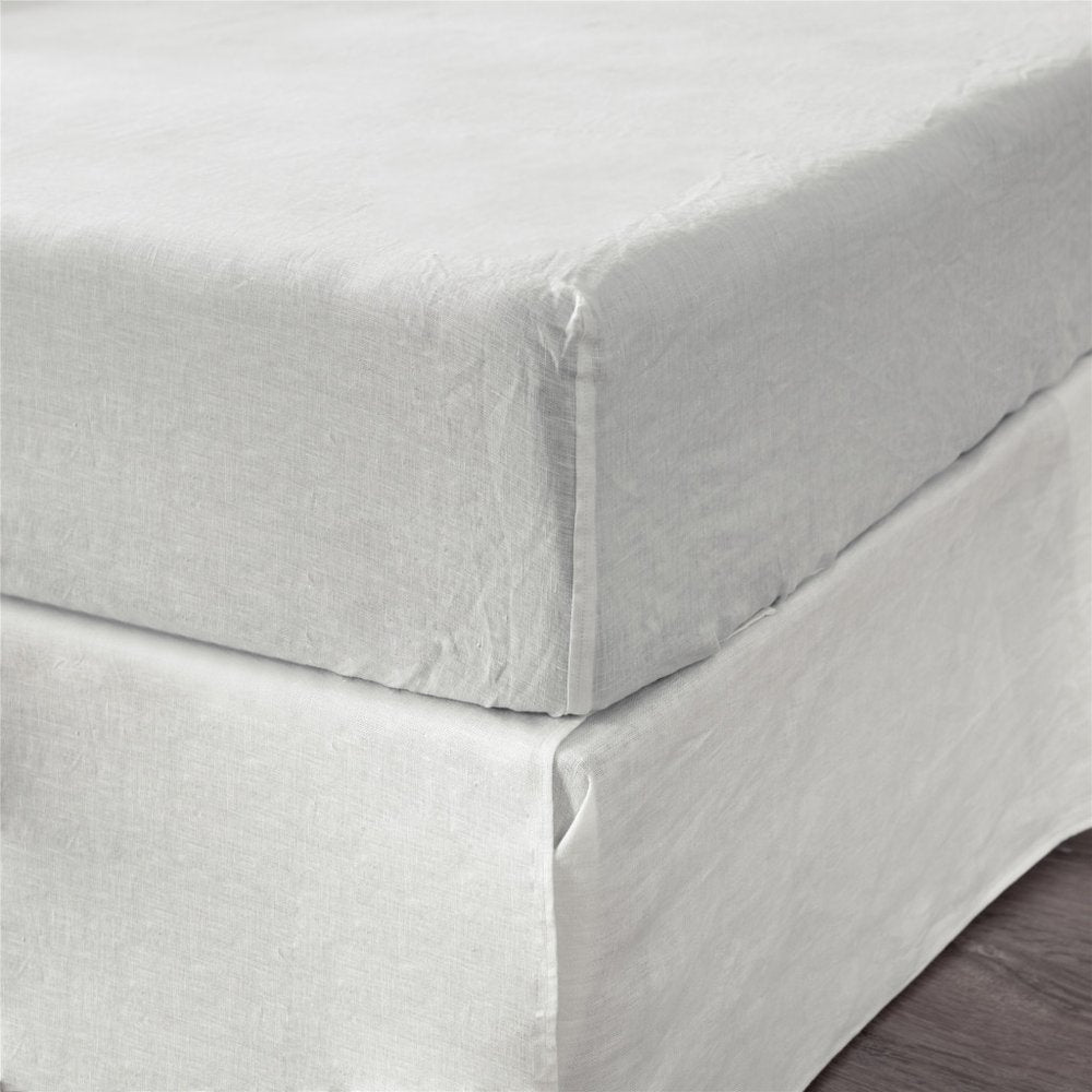 Ivory Linen King Fitted sheet  Warm Home View