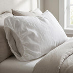 Ivory Linen King Fitted sheet  Warm Home View
