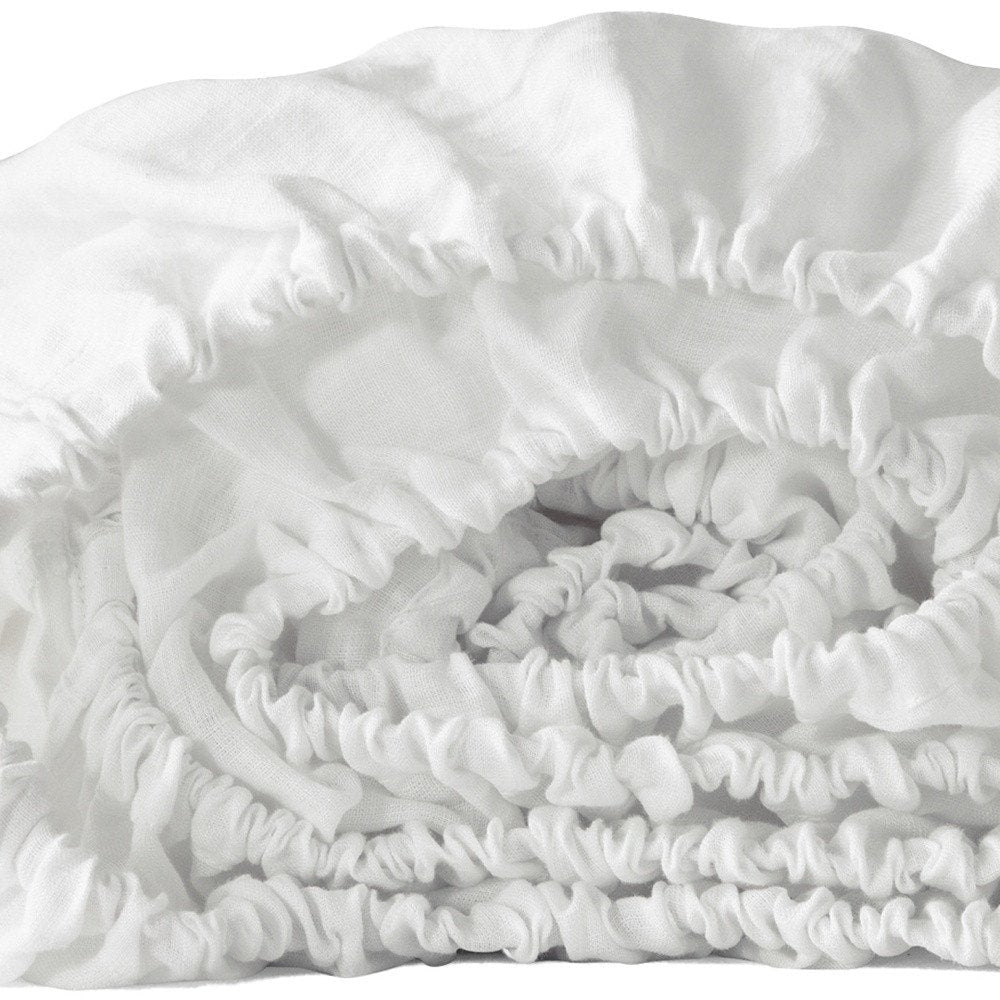 Ivory Linen King Fitted sheet  Warm Home View