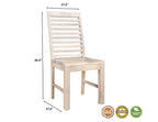 White Wood Ladder Back Dining Side Chairs - Set of 2  Warm Home View