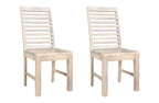White Wood Ladder Back Dining Side Chairs - Set of 2  Warm Home View