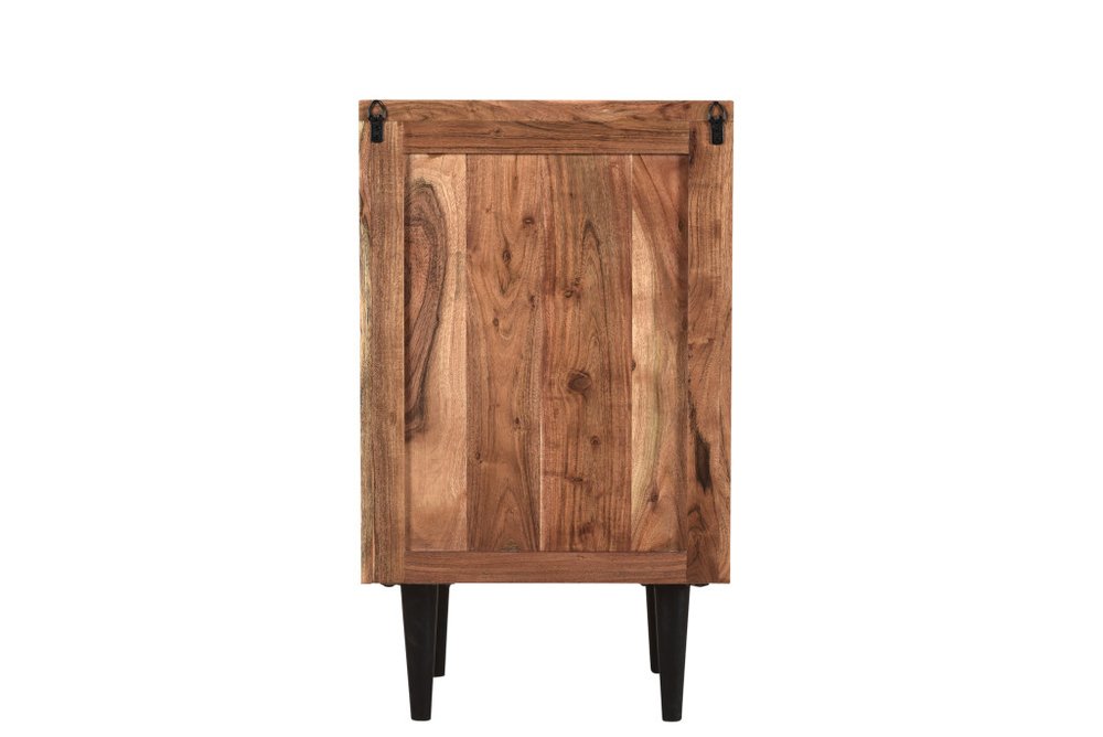 30" Brown Solid Wood Three Drawer Live Edge Filing Cabinet  Warm Home View