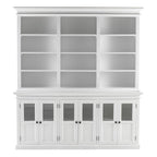 87" Antiqued White Solid Wood Pantry Or Storage Closet  Warm Home View