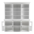 87" Antiqued White Solid Wood Pantry Or Storage Closet  Warm Home View