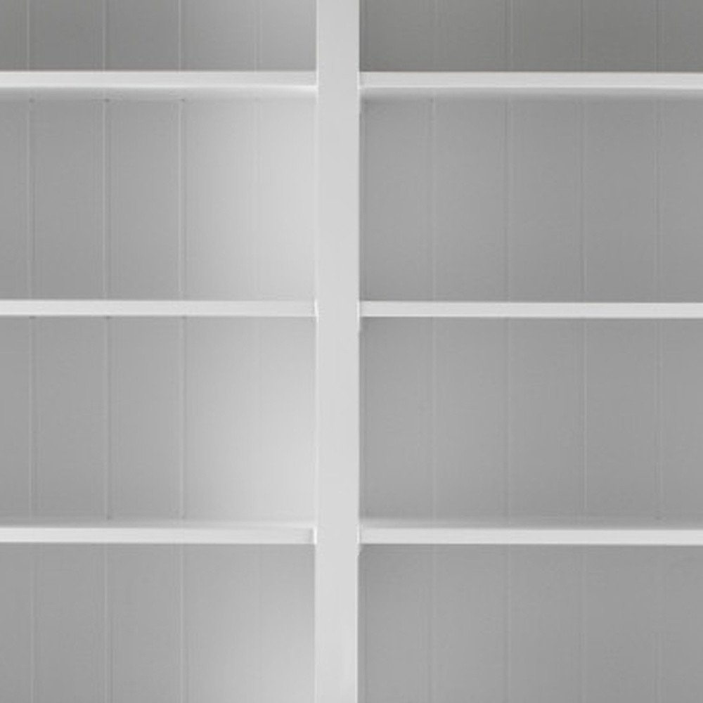 87" Antiqued White Solid Wood Pantry Or Storage Closet  Warm Home View