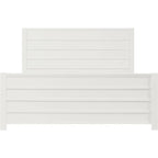 White Shiplap Queen Bed - White Solid Wood - 1 Piece  Warm Home View