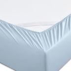 Six Piece Powder Blue Tencel Lyocell King Sheet Set  Warm Home View