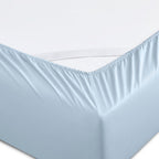 Six Piece Powder Blue Tencel Lyocell King Sheet Set  Warm Home View