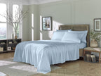 Six Piece Powder Blue Tencel Lyocell Queen Sheet Set  Warm Home View