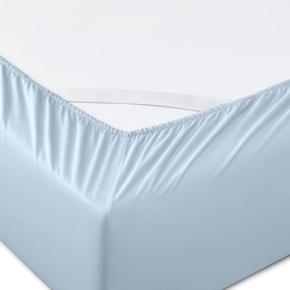 Six Piece Powder Blue Tencel Lyocell Queen Sheet Set  Warm Home View
