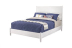 White Solid Wood King Bed - White Mahogany - 1 Piece  Warm Home View