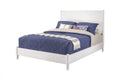 White Solid Wood King Bed Frame  Warm Home View