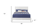 White Solid Wood King Bed - White Mahogany - 1 Piece  Warm Home View
