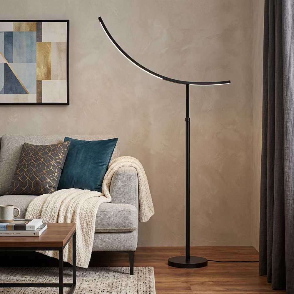 74" Bronze Adjustable Led Traditional Shaped Floor Lamp  Warm Home View