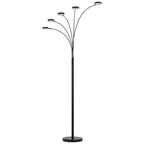 82" Bronze Five Light Led Arc Floor Lamp  Warm Home View