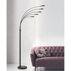 82" Bronze Five Light Led Arc Floor Lamp  Warm Home View